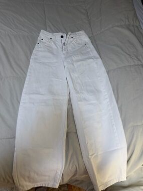 BDG White Wide-Leg High-Rise Jeans